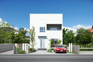 青梅市の新築一戸建ての外観デザイン「Simple」